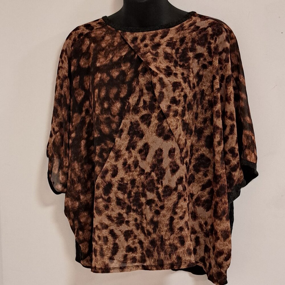 Zara Animal Print Top Misses Size Medium